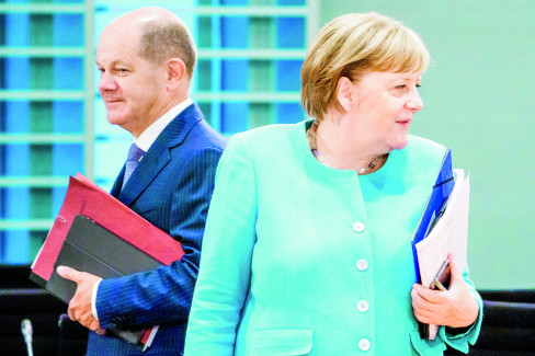 Angela Merkel i Olaf Šolc 8.10.2021.
