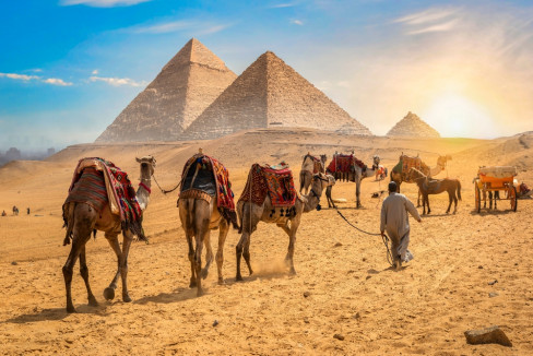 Egipat, piramide, beduin